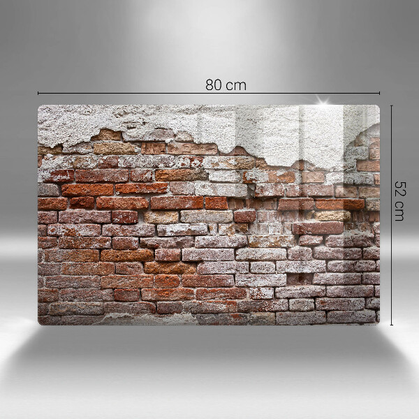 Osłona na płytę indukcyjną Stary mur cegły i beton