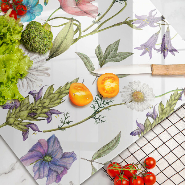 Płyta ochronna na indukcję Ilustracja kwiaty