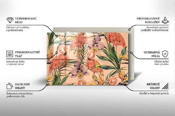 Osłona na płytę indukcyjną Ilustracja flamingi