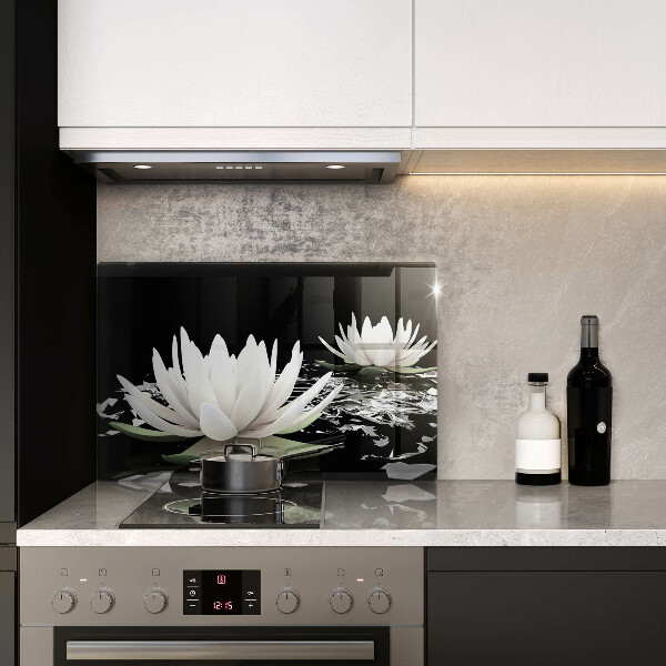 Osłona na płytę indukcyjną Białe lilie na wodzie