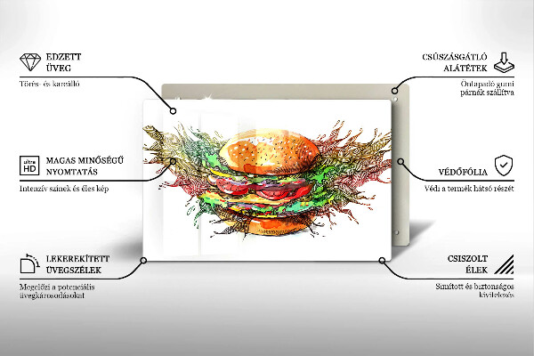 Osłona na płytę indukcyjną Rysunek hamburger