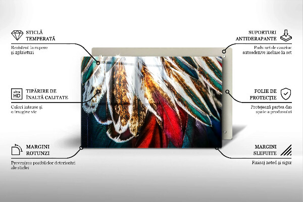 Osłona na płytę indukcyjną Boho pióra ptaka