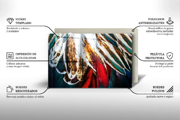 Osłona na płytę indukcyjną Boho pióra ptaka