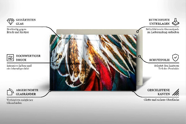 Osłona na płytę indukcyjną Boho pióra ptaka