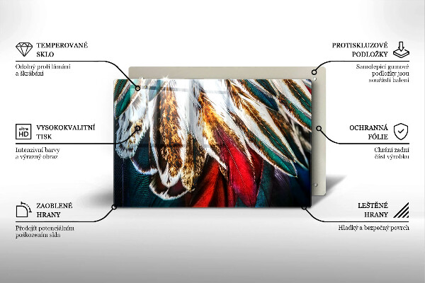 Osłona na płytę indukcyjną Boho pióra ptaka