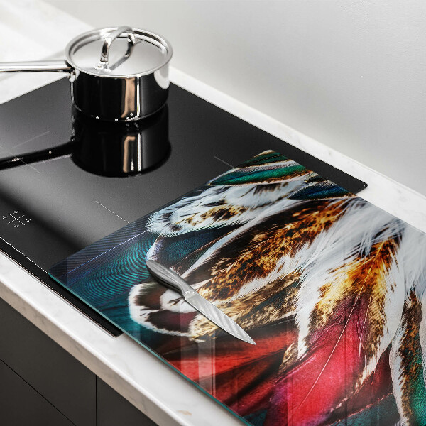 Osłona na płytę indukcyjną Boho pióra ptaka