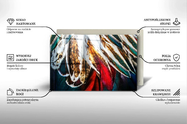 Osłona na płytę indukcyjną Boho pióra ptaka