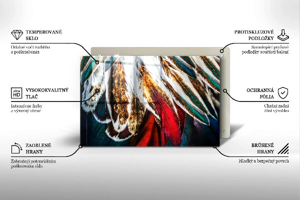 Osłona na płytę indukcyjną Boho pióra ptaka