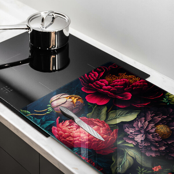 Osłona na płytę indukcyjną Piękne kwiaty