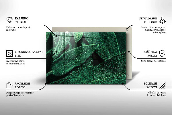 Płyta ochronna na indukcję Liście rośliny