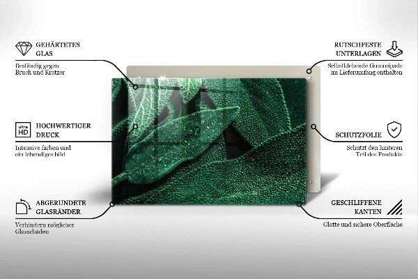 Płyta ochronna na indukcję Liście rośliny