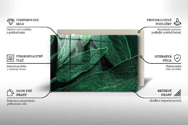 Płyta ochronna na indukcję Liście rośliny