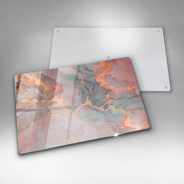 Osłona na płytę indukcyjną Marmur ze złotem