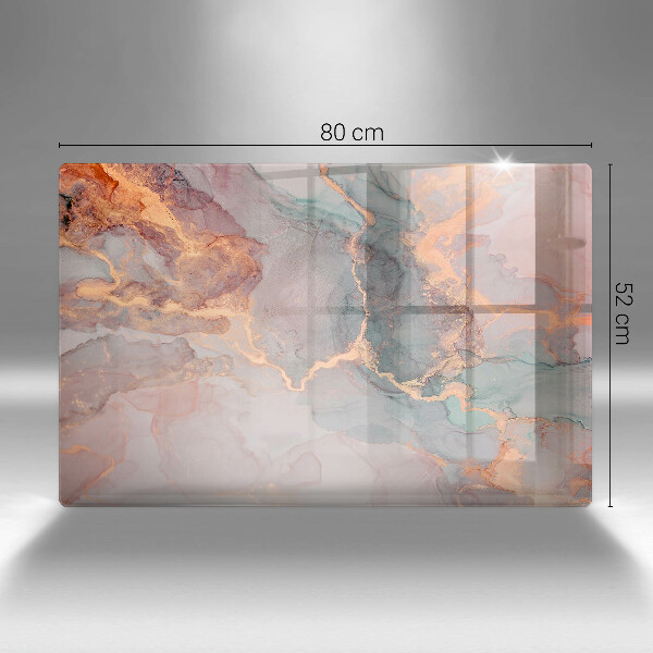 Osłona na płytę indukcyjną Marmur ze złotem