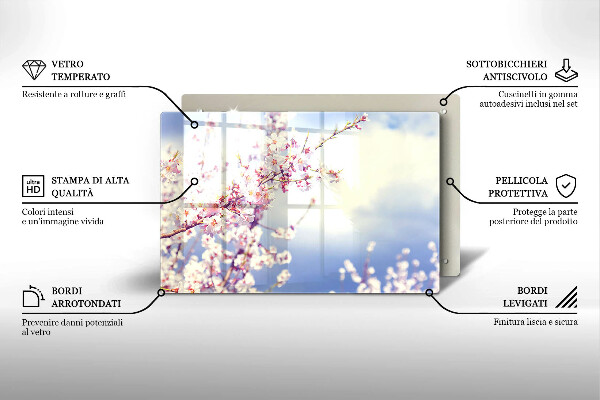 Osłona na płytę indukcyjną Kwitnące drzewo