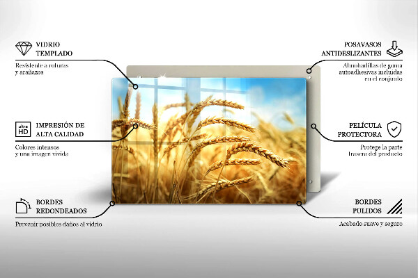 Osłona na płytę indukcyjną Kłosy zbóż na polu