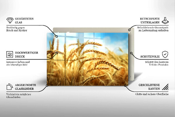 Osłona na płytę indukcyjną Kłosy zbóż na polu