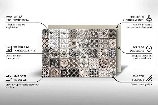 Osłona na płytę indukcyjną Płytki ozdobne kafelki