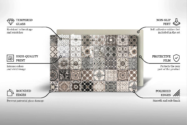 Osłona na płytę indukcyjną Płytki ozdobne kafelki