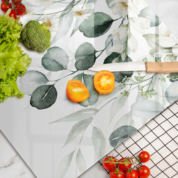 Osłona na płytę indukcyjną Akwarelowe rośliny