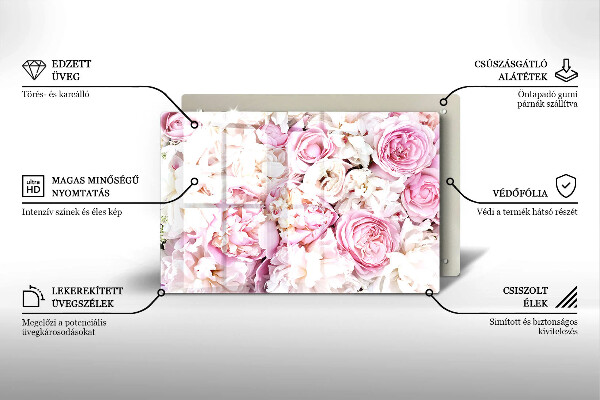 Osłona na płytę indukcyjną Bukiet piwonii