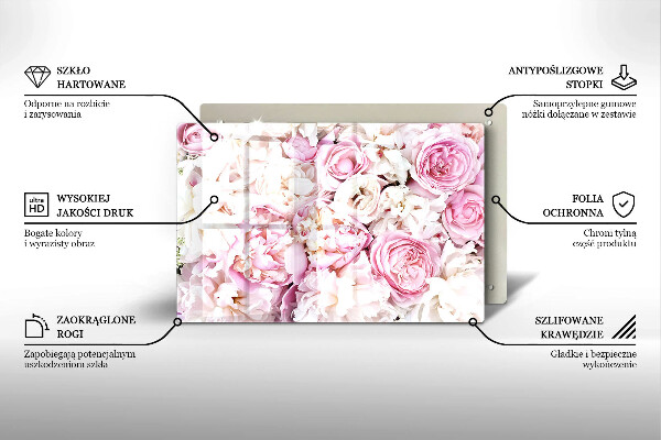 Osłona na płytę indukcyjną Bukiet piwonii