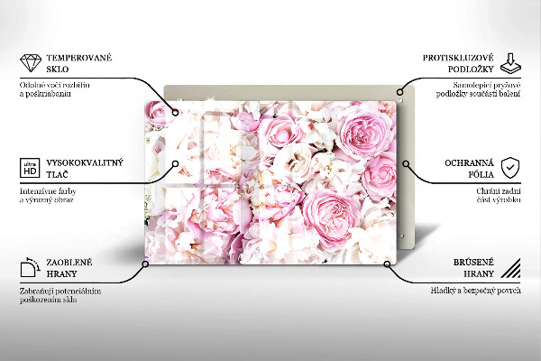 Osłona na płytę indukcyjną Bukiet piwonii