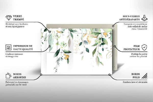 Osłona na płytę indukcyjną Akwarelowe liście