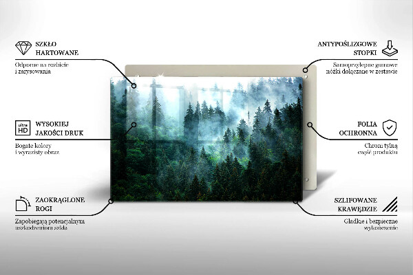 Osłona na płytę indukcyjną Las we mgle