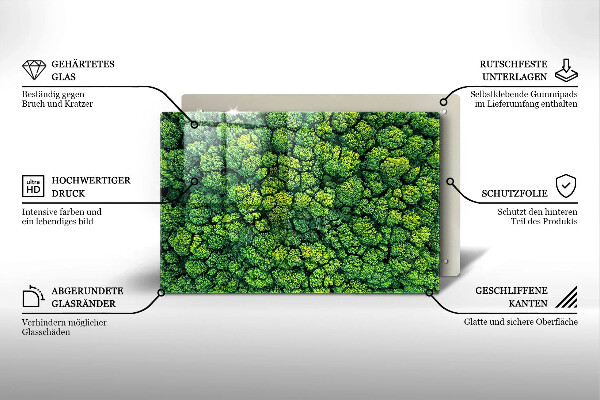 Osłona na płytę indukcyjną Natura rośliny mech