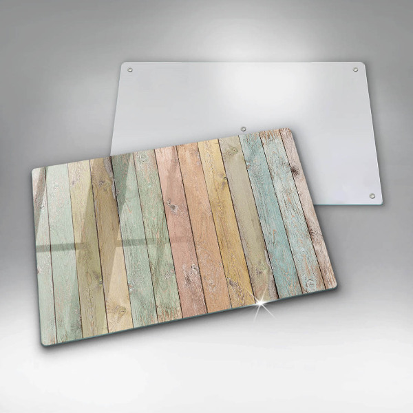 Osłona na płytę indukcyjną Kolorowe deski vintage