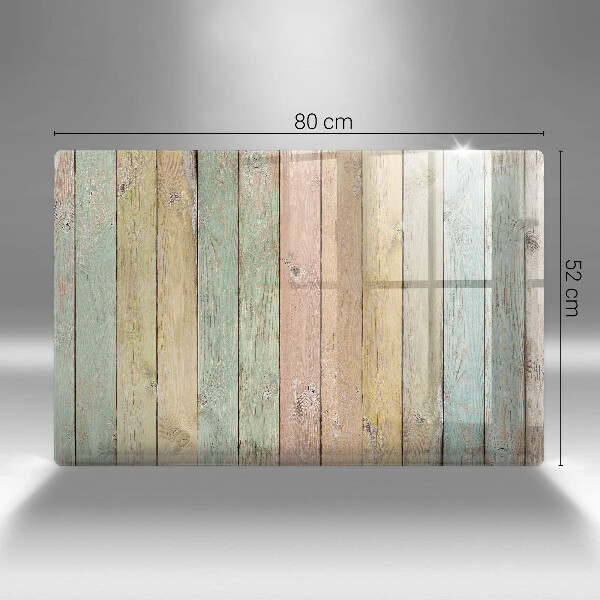 Osłona na płytę indukcyjną Kolorowe deski vintage