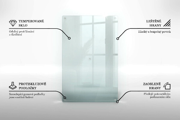 Osłona transparentna na ścianę w kuchni 80x52 cm
