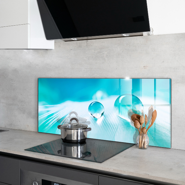 Panel szklany do kuchni Rosa na Delikatnym Piórze