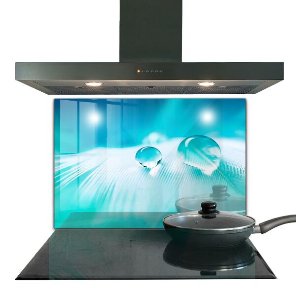 Panel szklany do kuchni Rosa na Delikatnym Piórze