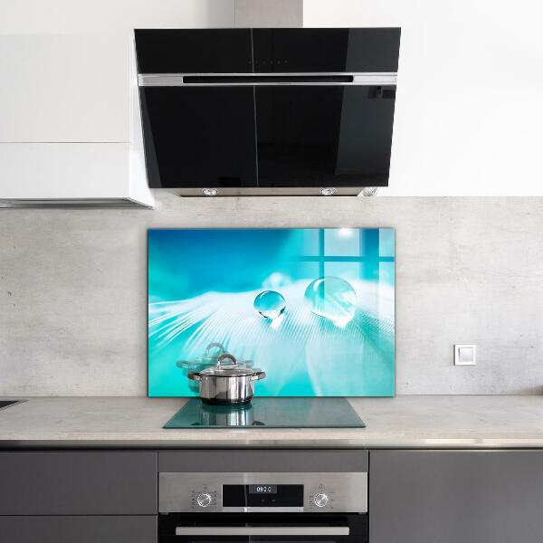 Panel szklany do kuchni Rosa na Delikatnym Piórze