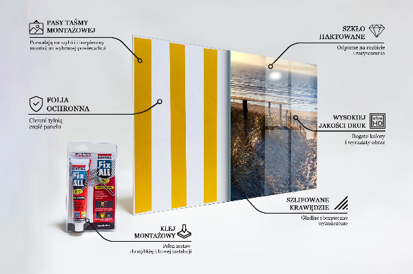 Panel szklany do kuchni Wydmy nad Morzem Bałtyckim