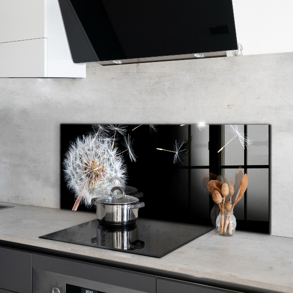 Panel szklany do kuchni Dmuchawiec Mniszek na Wietrze