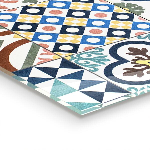 Szkło ozdobne do kuchni Portugalska Mozaika Ornamenty