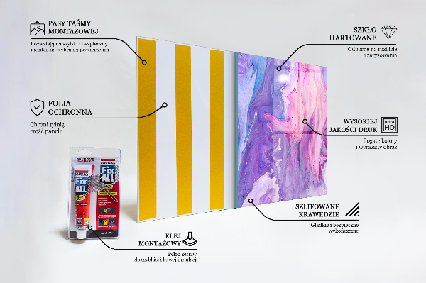 Szkło ozdobne do kuchni Różowa Abstrakcja