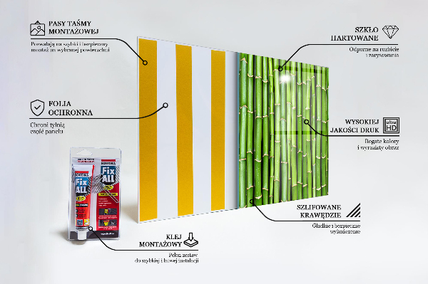 Panel szklany do kuchni Bambus Azjatycki