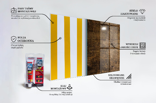 Lacobel do kuchni Ciemne Drewno Dąb