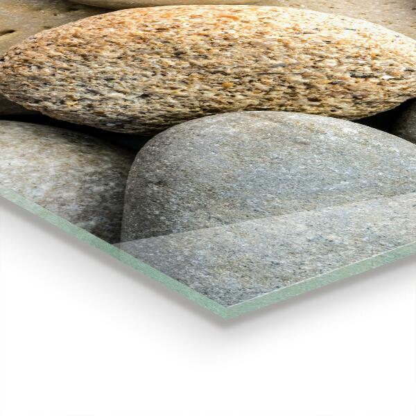 Szkło do kuchni na ścianę Kamienista Plaża