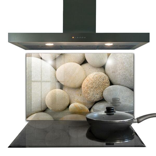 Szkło do kuchni na ścianę Kamienista Plaża