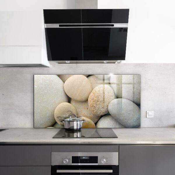 Szkło do kuchni na ścianę Kamienista Plaża