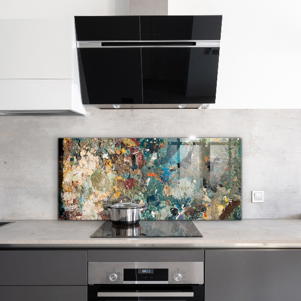 Szkło do kuchni na ścianę Tekstura Farby Olejnej