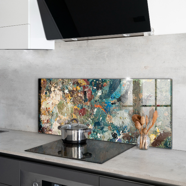 Szkło do kuchni na ścianę Tekstura Farby Olejnej