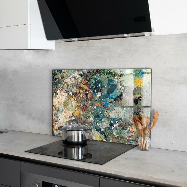 Szkło do kuchni na ścianę Tekstura Farby Olejnej