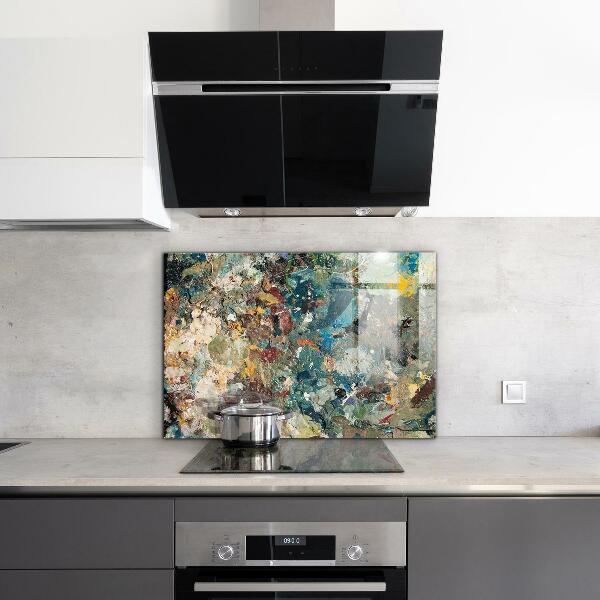 Szkło do kuchni na ścianę Tekstura Farby Olejnej