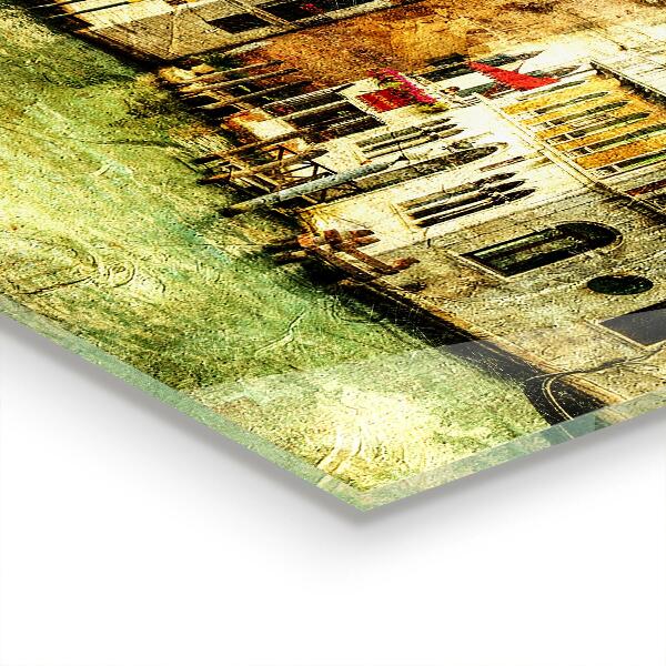 Panel szklany do kuchni Włochy Wenecja Vintage Obraz